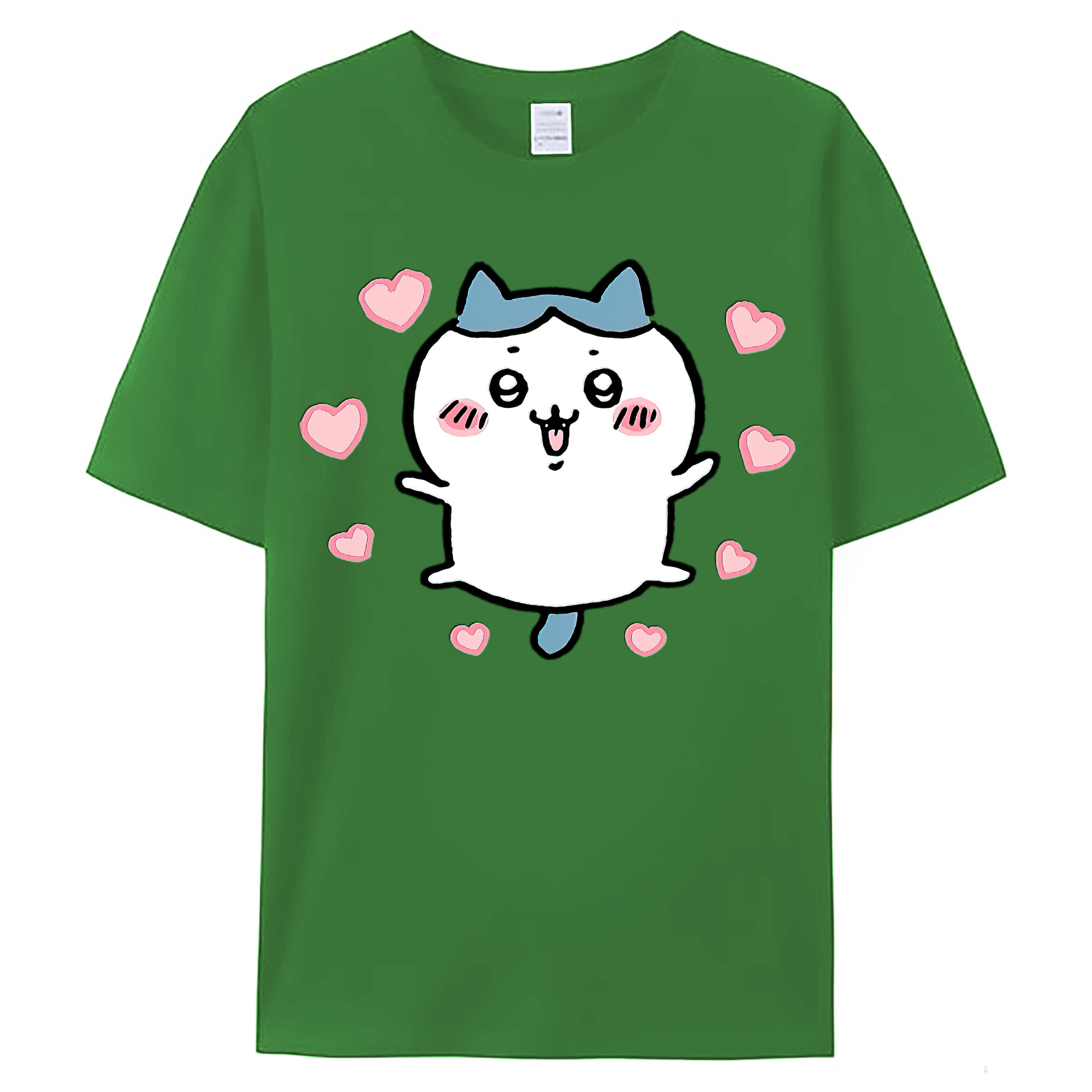 （画像用） ちいかわ ハチワレ Chii-kawa hachiware レディースカジュアルプリントTシャツ（綿100％）